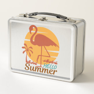 Retro Summer T-Shirt 70s- 90s Metal Lunch Box