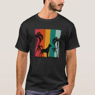 Retro Summer Themed Great Dane Dog Summer Vacatio T-Shirt