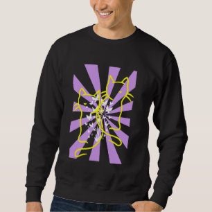 Retro Summer Time Cats Cats Flowers Butterflies In Sweatshirt