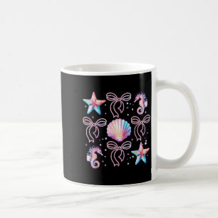 Retro Summer Vibes Beach Coquette Bow Summer Girls Coffee Mug