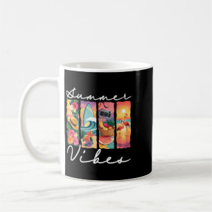 Retro Summer Vibes Boho Floral Summer Beach Beach Coffee Mug