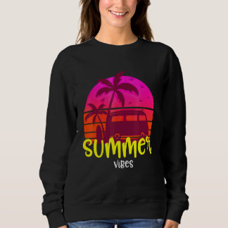 Retro Summer Vibes Camping Summer Sweatshirt