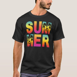 Retro Summer Vibes Summer Beach Vacation Matching  T-Shirt