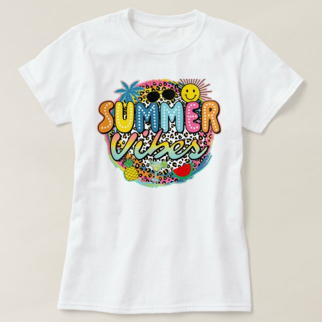Retro Summer Vibes T-Shirt (Design Front)