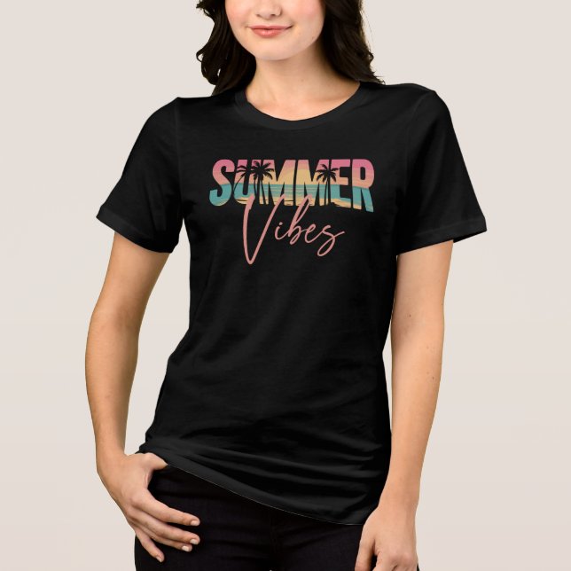 Retro Summer Vibes Tri-Blend Shirt (Front)