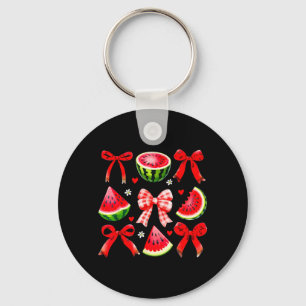 Retro Summer Vibes Watermelon Coquette Summer Key Ring