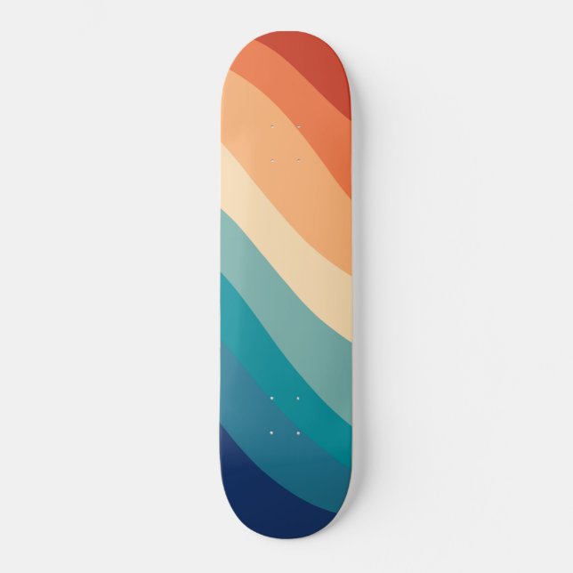 Retro Summer Wave #1 Skateboard (Front)