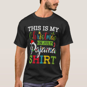 Retro Summer Xmas This Is My Christmas In July Paj T-Shirt