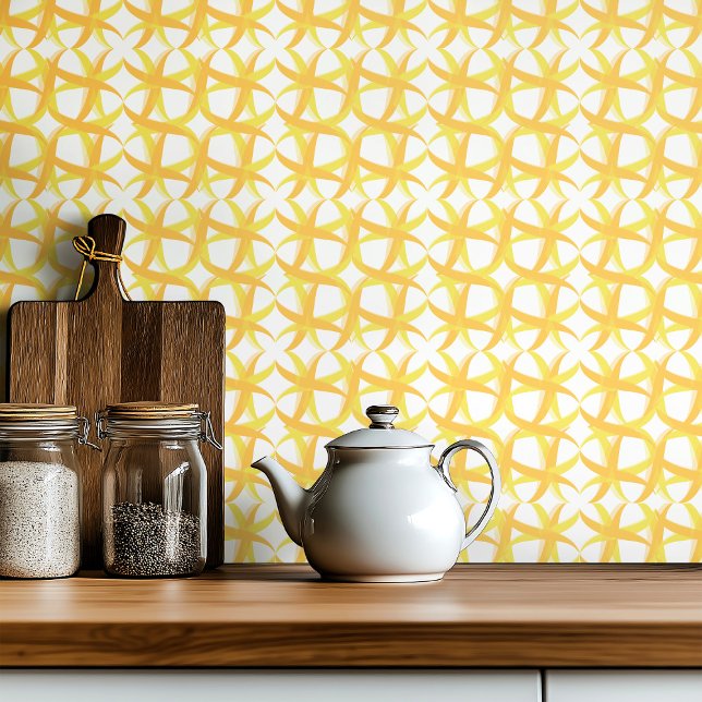 Retro summer yellow mid century kitchen tile (Creator Uploaded)