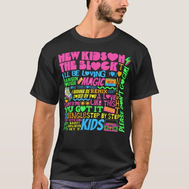Retro Summertime Music New Kids Summer T-Shirt (Front)