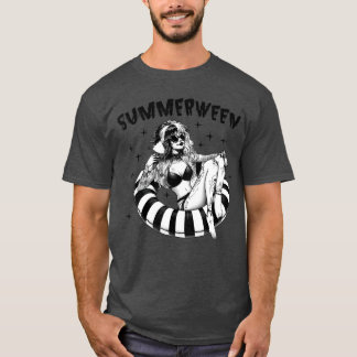 Retro Summerween Gothic Girl Spooky Summer Clothin T-Shirt