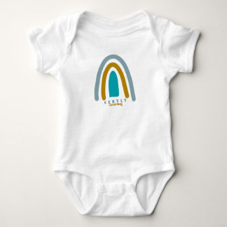 Retro Sun Mental Health Quote  Baby Bodysuit