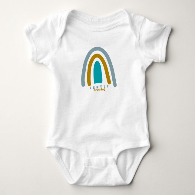 Retro Sun Mental Health Quote  Baby Bodysuit (Front)