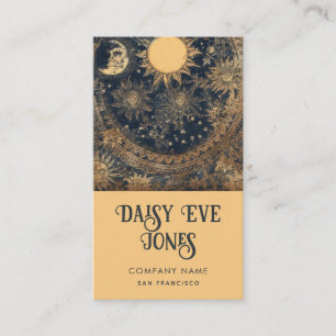 Retro Sun Moon Stars Business Card