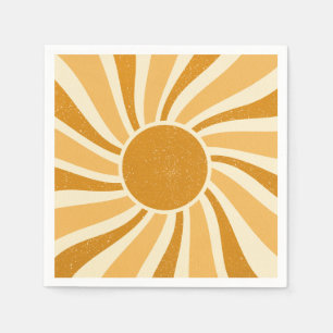 Retro Sun Paper Napkins