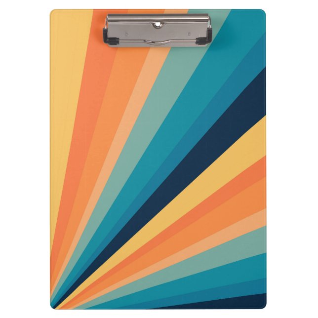Retro sun rays clipboard (Front)