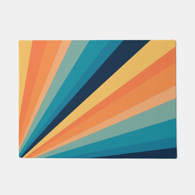 Retro sun rays doormat (Front)
