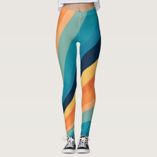 Retro sun rays leggings