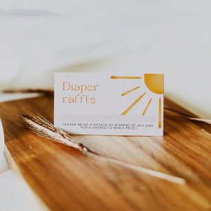 Retro Sun Summer Diaper Raffle Enclosure Card