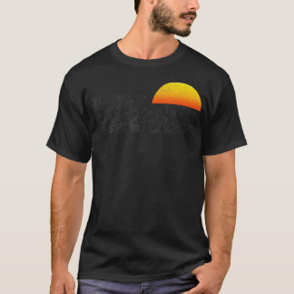 Retro Sun Valley Idaho Mountain Sunset Winter  T-Shirt