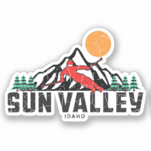 Retro Sun Valley Ski Sticker