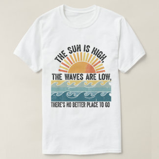 Retro Sun & Waves Summer Vibe Art T-Shirt