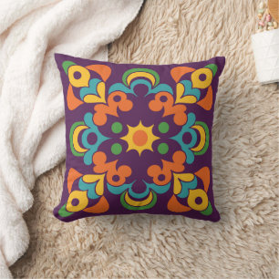 Retro Sunburst Flare Cushion