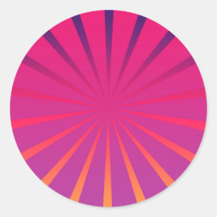 Retro Sunburst Sticker - Groovy and Funky Design