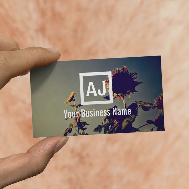Retro Sunflowers in the Morning Photography Business Card (Creator Uploaded)