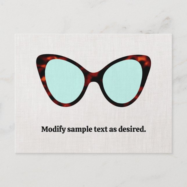 Retro Sunglasses Postcard (Front)