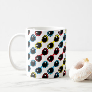 Retro Sunglasses Primary Colours Pattern Coffee Mug