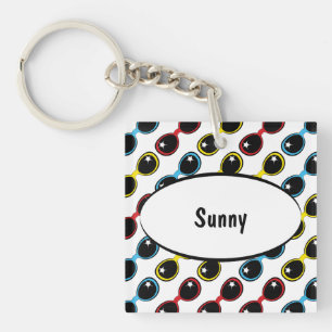Retro Sunglasses Primary Key Ring