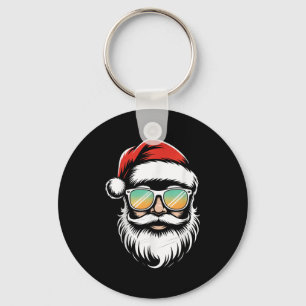 Retro Sungles Santa Face Christmas Xmas Men Boys K Key Ring