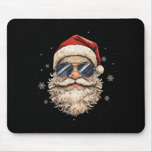 Retro Sungles Santa Face Christmas Xmas Men Boys K Mouse Pad