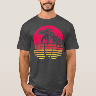 Retro Sunrise Palm Trees -  - Mens & Womens Sizes  T-Shirt