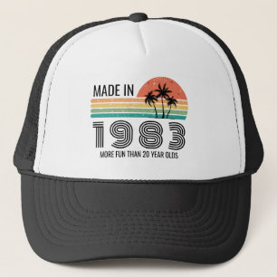 Retro Sunset 21st 30th 40th 50th Birthday Squad Trucker Hat