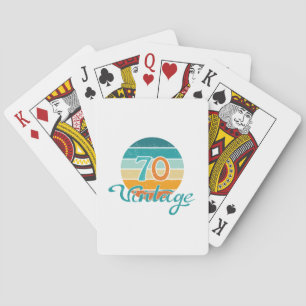 Retro Sunset 70 Vintage Distressed Playing Cards