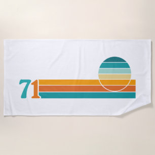Retro Sunset 71 Beach Towel