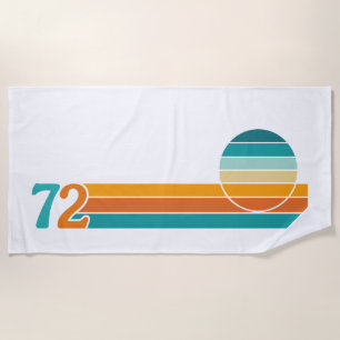 Retro Sunset 72 Beach Towel