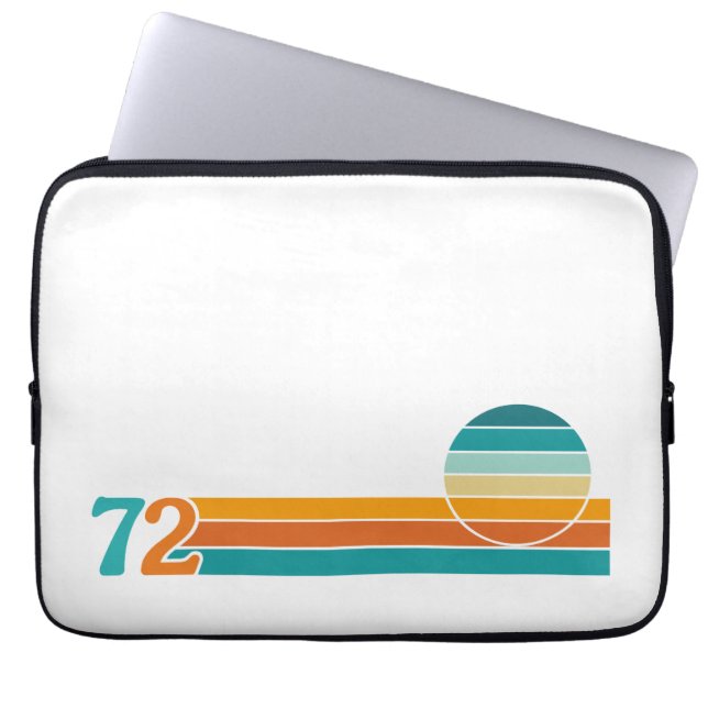Retro Sunset 72 Laptop Sleeve (Front)