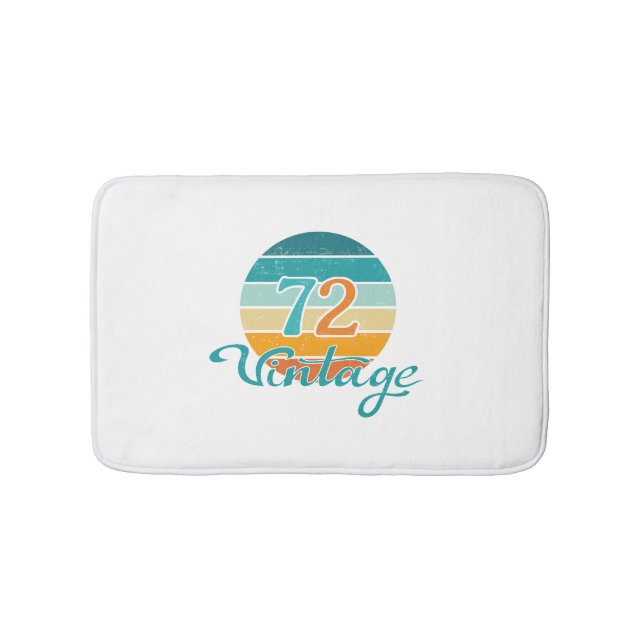 Retro Sunset 72 Vintage Distressed Bath Mat (Front)