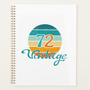 Retro Sunset 72 Vintage Distressed Planner