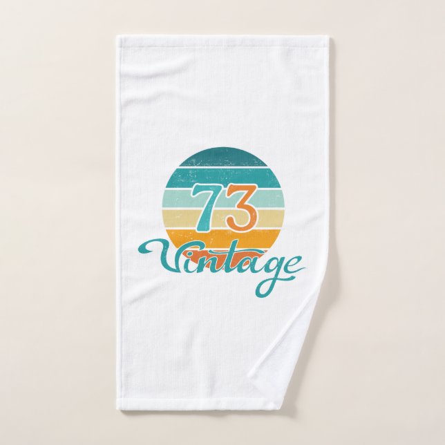 Retro Sunset 73 Vintage Distressed Bath Towel Set (Hand Towel)
