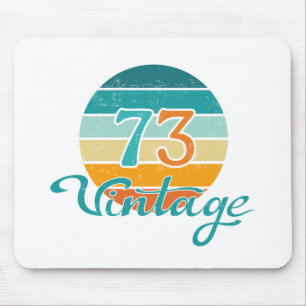 Retro Sunset 73 Vintage Distressed Mouse Pad