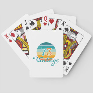 Retro Sunset 73 Vintage Distressed Playing Cards