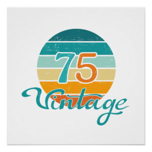Retro Sunset 75 Vintage Distressed Poster