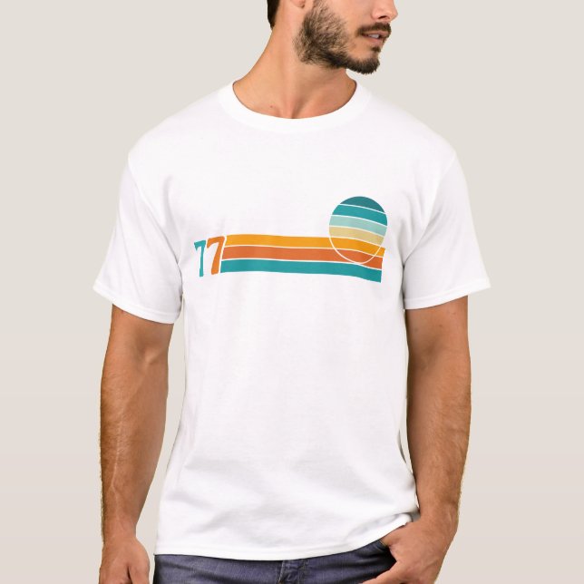 Retro Sunset 77 T-Shirt (Front)