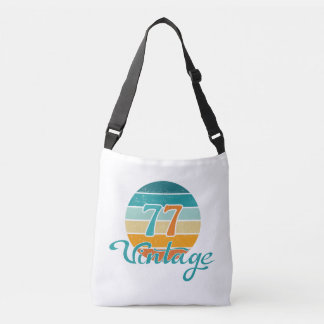Retro Sunset 77 Vintage Distressed Crossbody Bag
