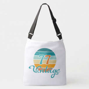 Retro Sunset 77 Vintage Distressed Crossbody Bag