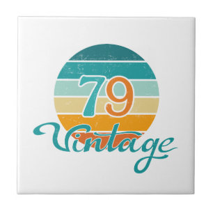 Retro Sunset 79 Vintage Distressed Ceramic Tile